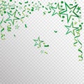 Serpentine confetti green star mix